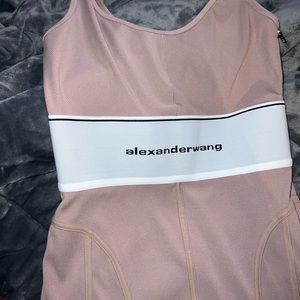 Form-fitting ribbed Alexander wang jersey mini dress. Never worn, still new